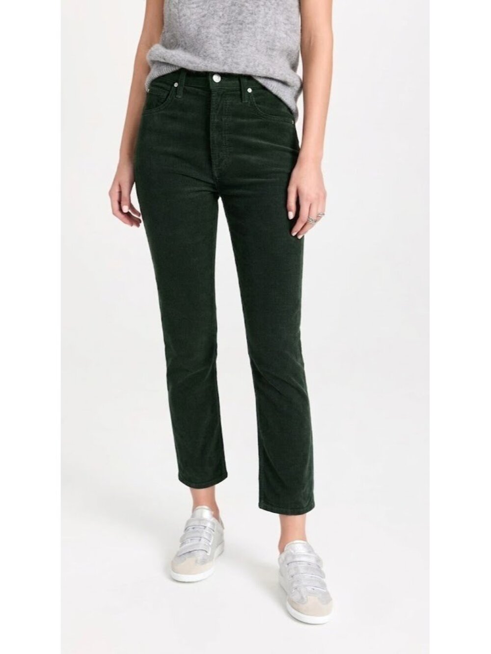 NWT Citizens of Humanity Jolene in Kelp Green Straight Cord Corduroy Pants 27